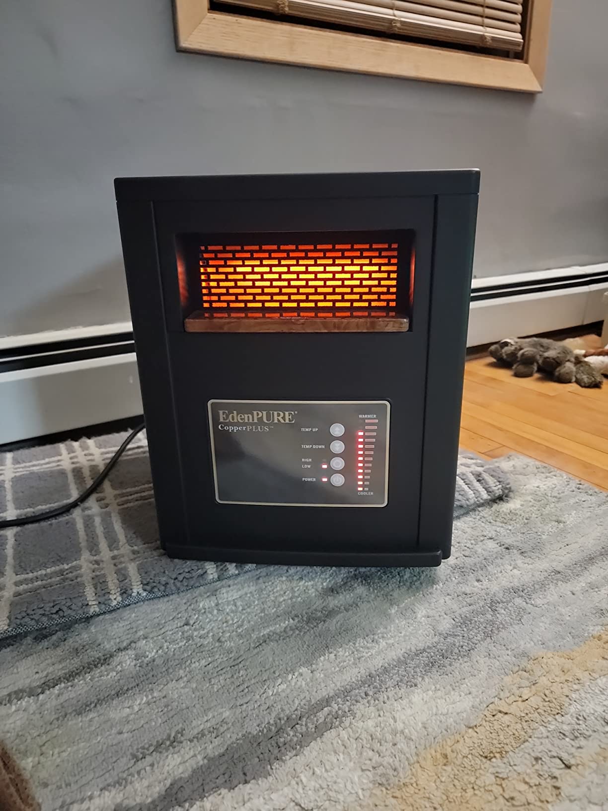 EdenPURE CopperPLUS Infrared Heaters for Indoor Use Portable 1000 Sq Ft | 1500W Energy Efficient Indoor Heating, Tip Over Protection, Quiet Remote 24 Settings customer photo 1