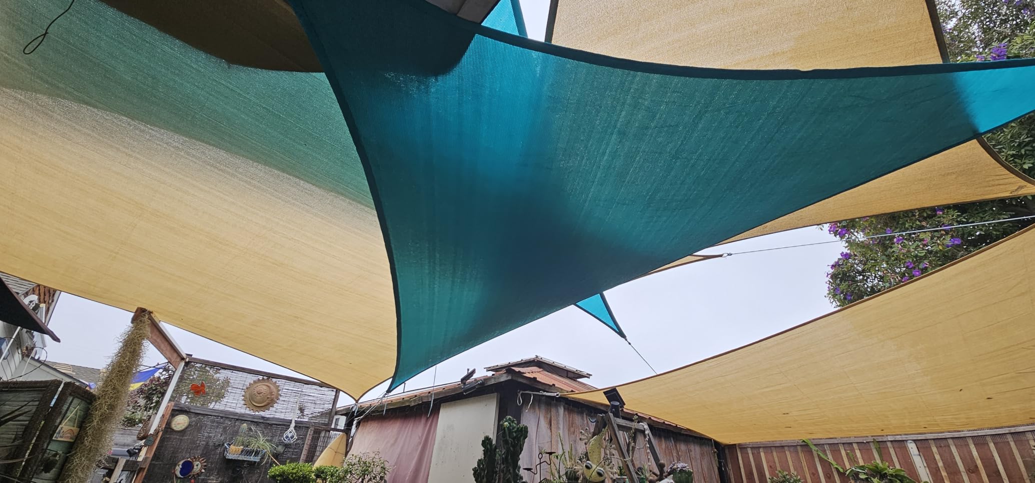 Artpuch Sun Shade Sail, 16'X20' Sand Rectangular, Curved Edged Commercial Grade 185GSM Permeable Outdoor Shade Cloth for Deck, Backyard, Patio (Custom Sizes Made) customer photo 2