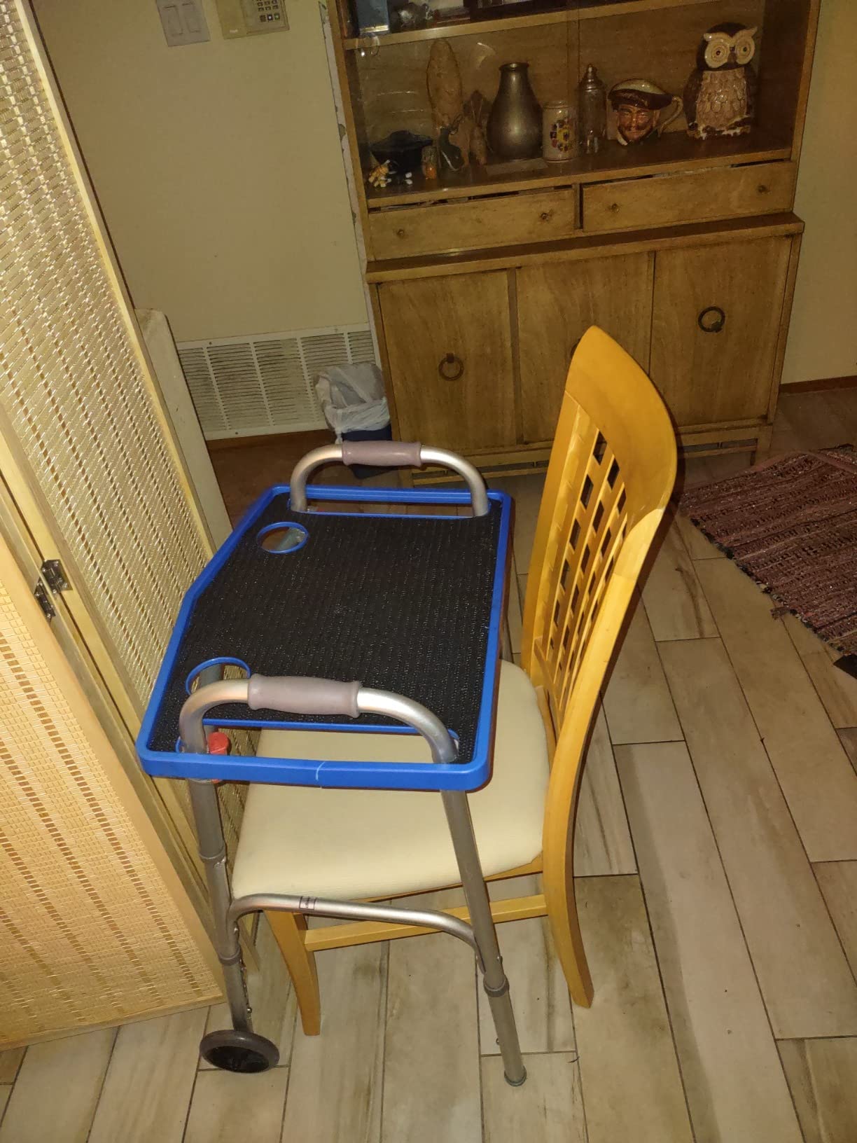 Support Plus Walker Tray Table - Mobility Table Tray with Non Slip Mat and Cup Holder (Royal Blue) customer photo 1