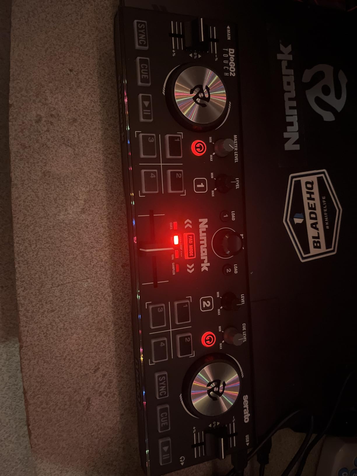 Numark DJ2GO2 Touch Compact DJ Controller | Portable, 2-Deck, DJ Mixer, Touch-Capacitive Wheels, Integrated Audio Interface, and Serato Lite, Gen 3 customer photo 1