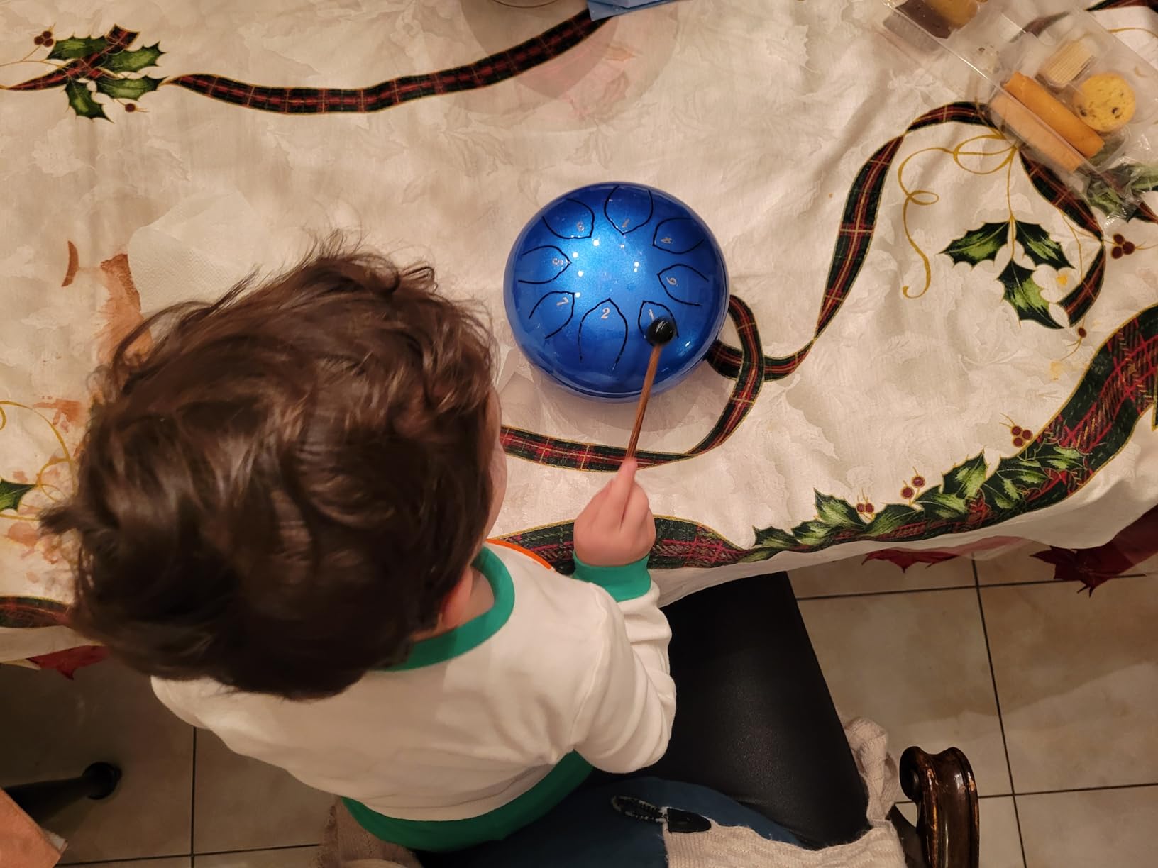 Musfunny Steel Tongue Drum Kids Instrument: Musical Metal Tank Drums Set | 6 Inch 8 Notes C Key for Meditation Yoga Education Percussion with Bag Music Book Mallets Finger Picks Blue customer photo 2