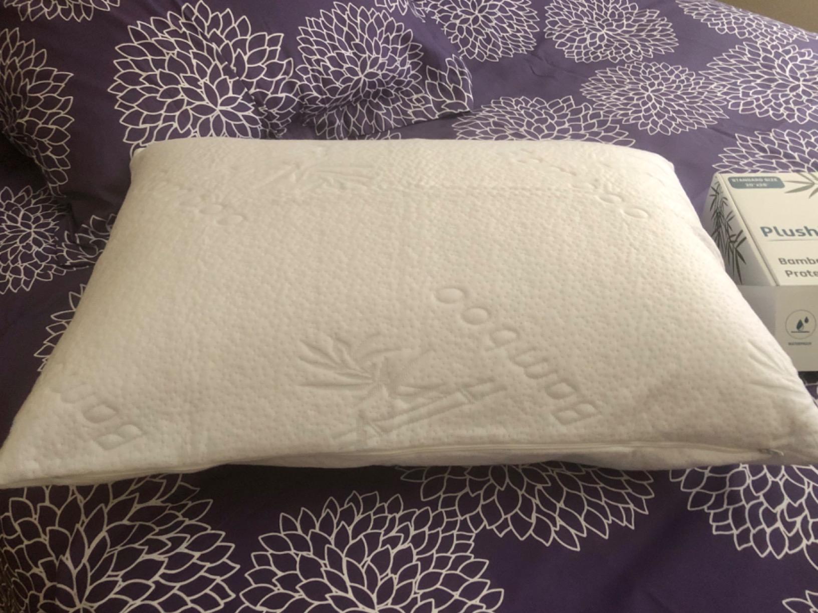 Premium Waterproof Pillow Protector Covers - Viscose Made from Bamboo - Allergy, Dust, and Mite Proof Zippered Pillowcase, Set of 2 Queen Size customer photo 2