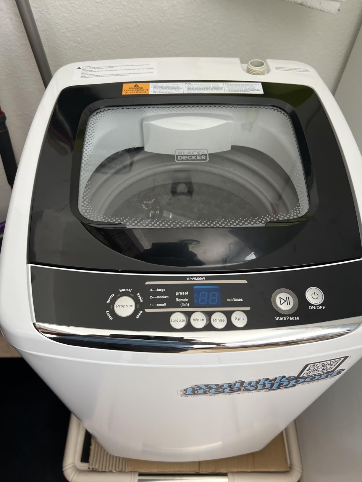 BLACK+DECKER 2.65 Cu. Ft. Portable Dryer, 8.8 lb. Capacity, BCED26, White | 8.8 lb. Capacity Electric Dryer, 1400W 120V Vented, Stainless Steel Drum, Dryers for Laundry for Standard Wall Outlet customer photo 2
