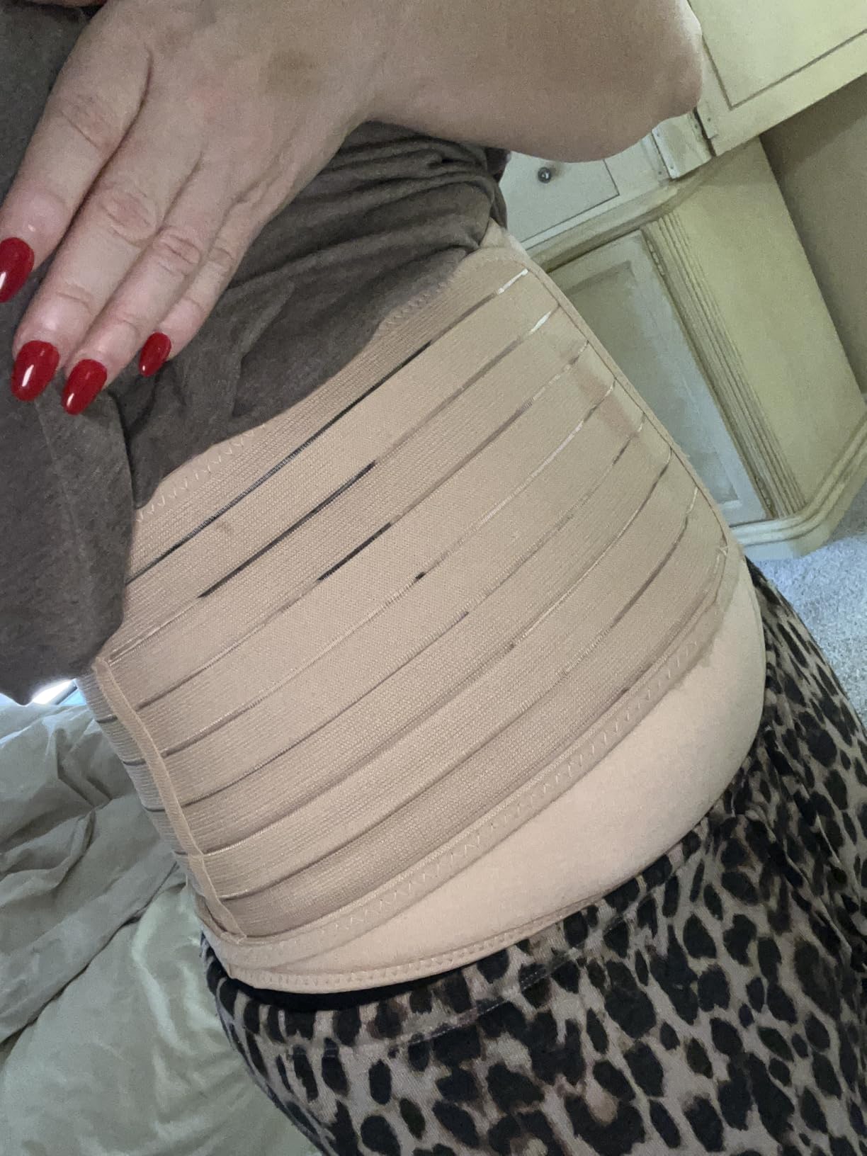 3 in 1 Postpartum Belly Support Recovery Wrap Band (Midnight Black, XL) | Postpartum Belly Band, After Birth Brace, Slimming Girdles, Body Shaper Waist Shapewear, Post Surgery Pregnancy Belly Support customer photo 2