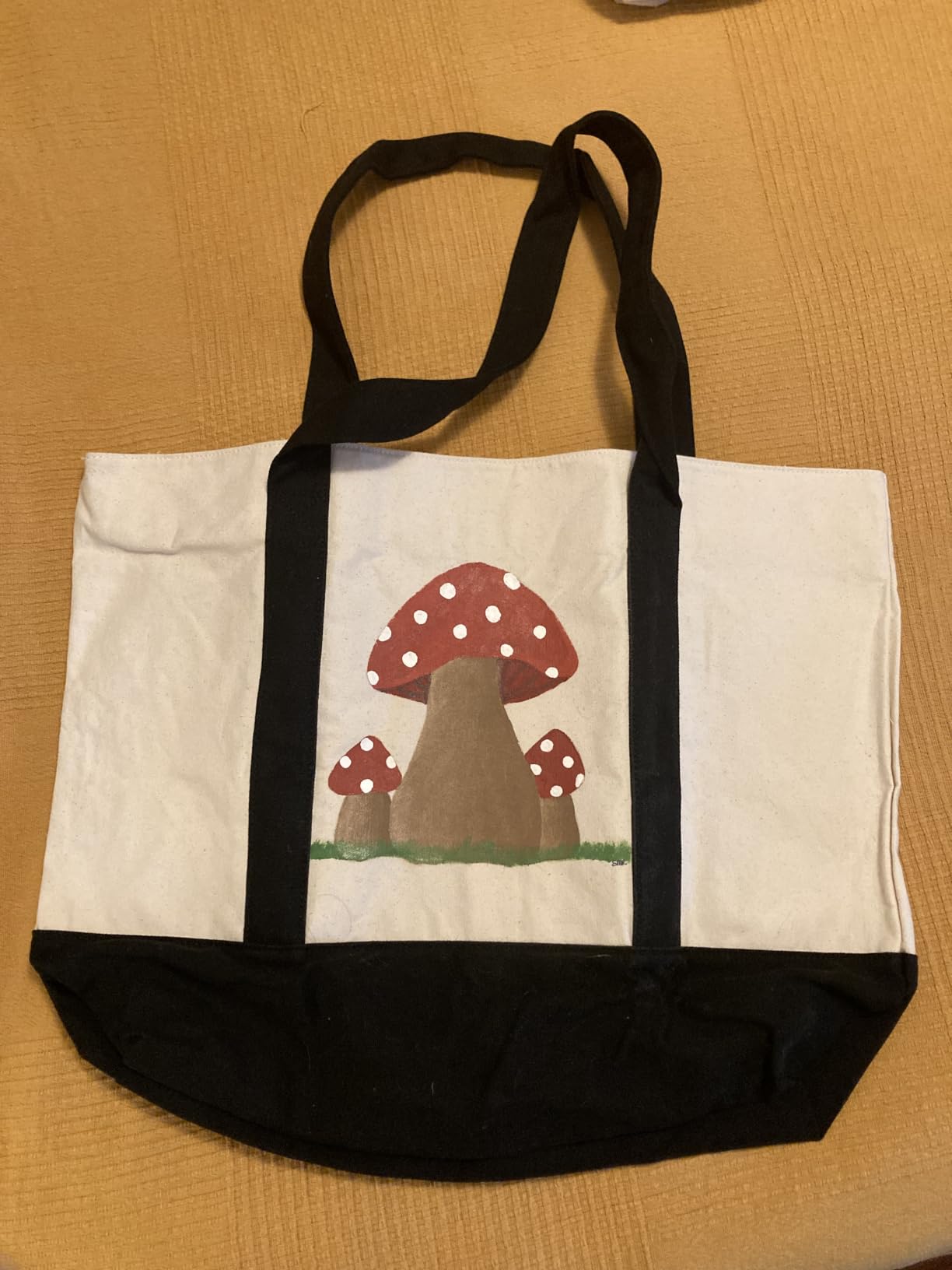 TOPDesign Canvas Tote Bag with an External Pocket, Reusable Grocery Shopping Bag, Top Zipper Closure, Daily Essentials customer photo 1
