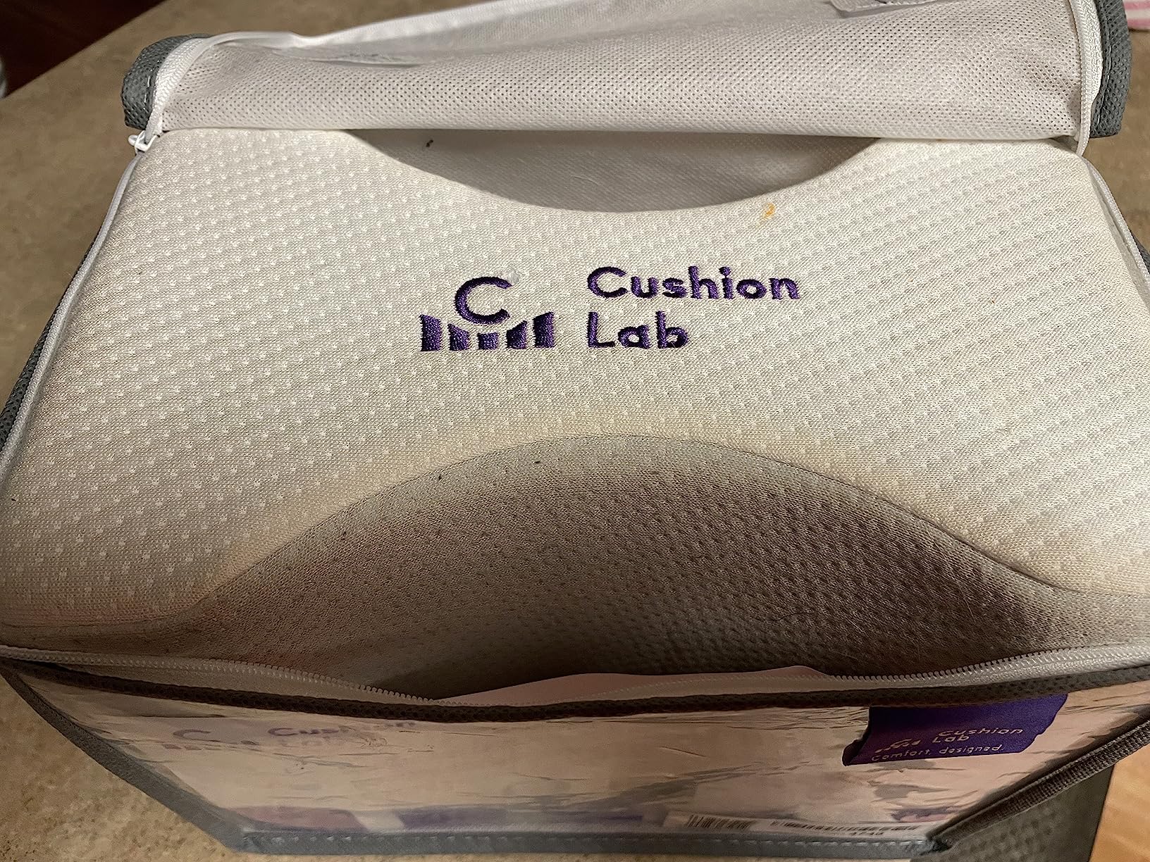 C CUSHION LAB Extra Support Orthopedic Knee Pillow for Side Sleepers - Healthy Alignment Leg Pillow for Sleeping - Hip, Pregnancy, Sciatica, & Back Pain Relief - Memory Foam Contour Wedge - Large Size customer photo 2