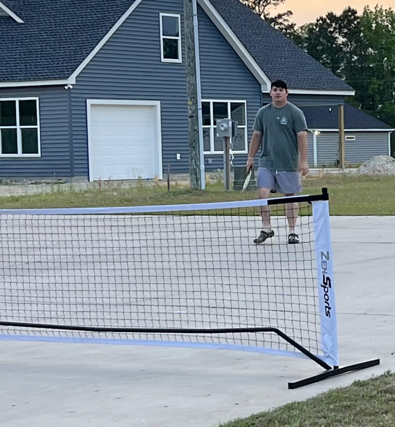 ZENY 22ft Regulation Size Pickleball Net Set System with Metal Frame | Portable Pickball Net with Carry Bag for Backyard, Driveways, Outdoor Game customer photo 2