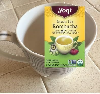 Yogi Green Kombucha Organic Tea, 16 Tea Bags (4 Pack) | Organic Green Tea with Kombucha, Lemongrass and Spearmint Leaf to Support Overall Health and Antioxidants customer photo 1