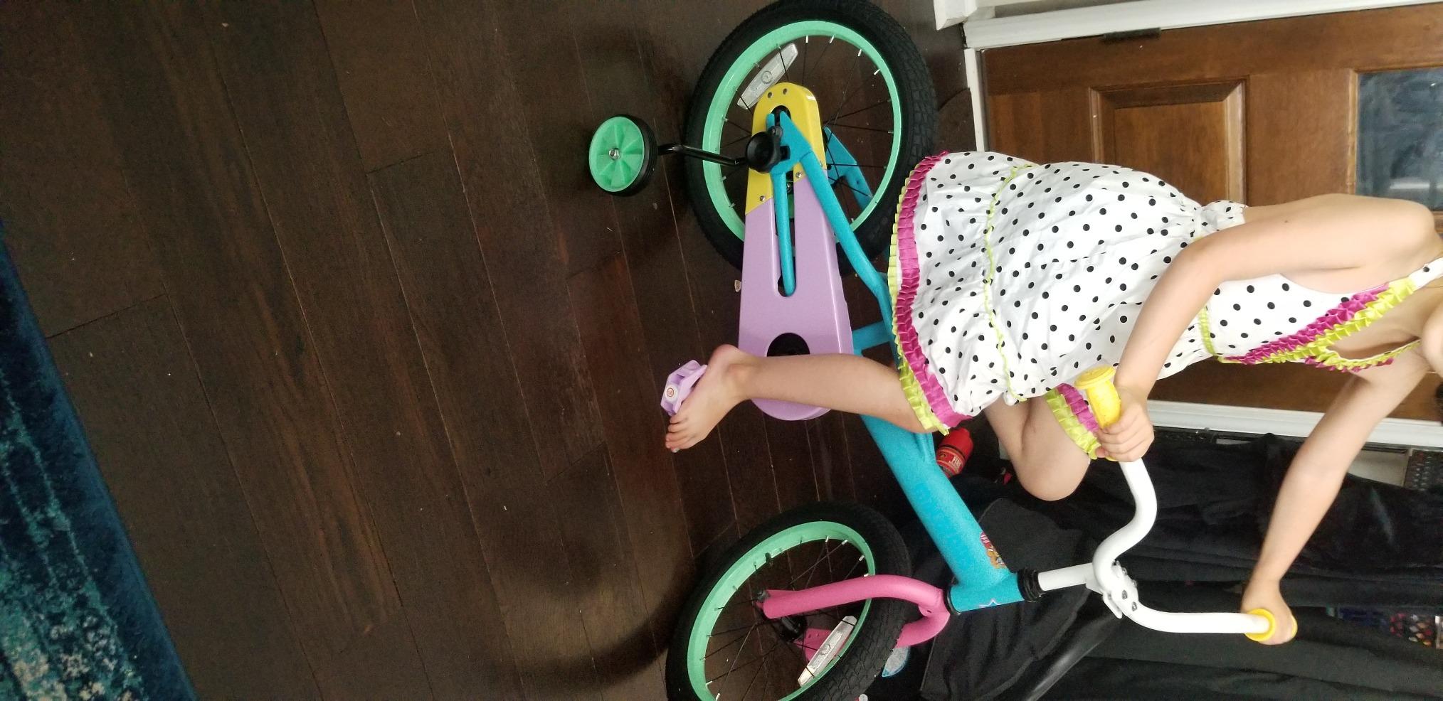 JOYSTAR Macaroon 12-18 Inch Kids Bike for 2-9 Years Girls | Toddler Girls Bike with Training Wheels & Basket, Rainbow Bikes, Children Bicycle customer photo 1