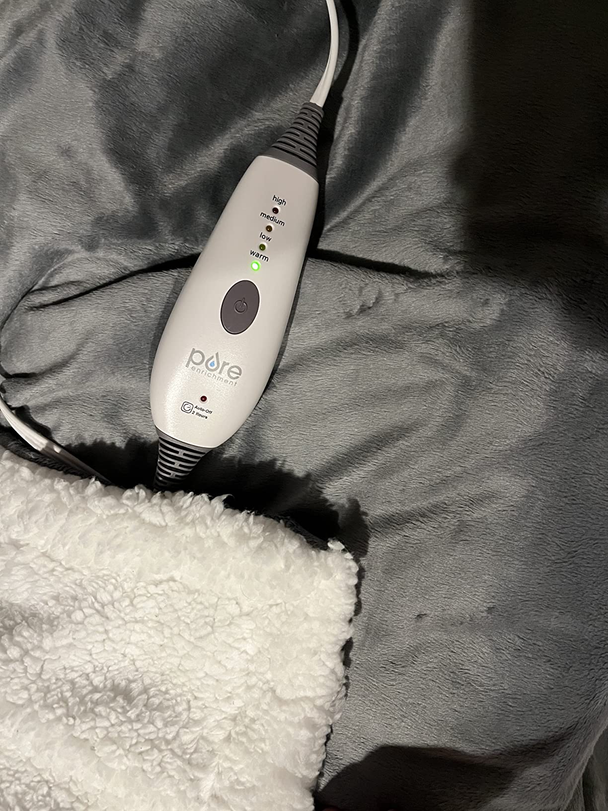 Pure Enrichment WeightedWarmth - 2-in-1 Heated Weighted Blanket, 13 lbs (50