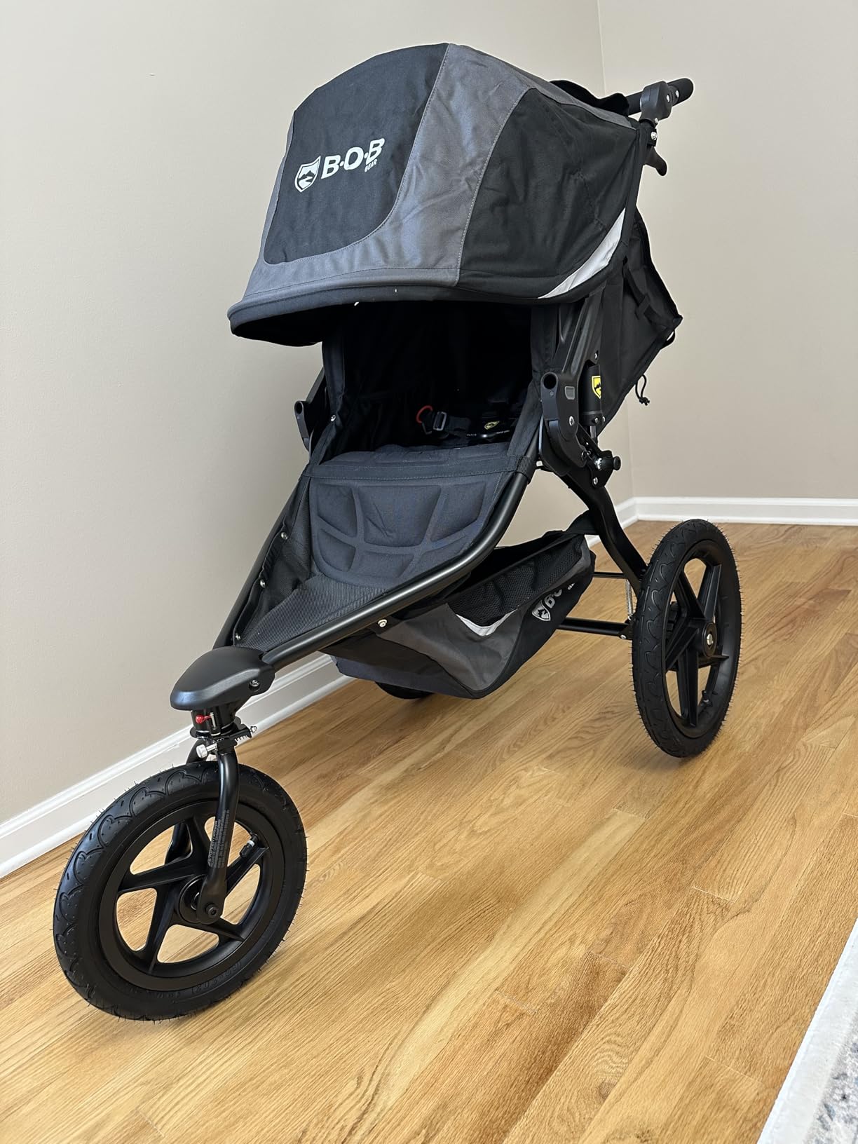 BOB Gear Revolution Flex 3.0 Duallie Jogging Stroller - Graphite Black | Versatile Double Jogger; All Terrain With Advanced Suspension & Air-Filled Tires; Car Seat Compatible customer photo 1