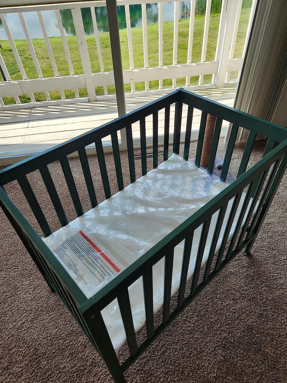 Dream On Me Edgewood 4-in-1 Convertible Mini Baby Crib in Cool Grey customer photo 2