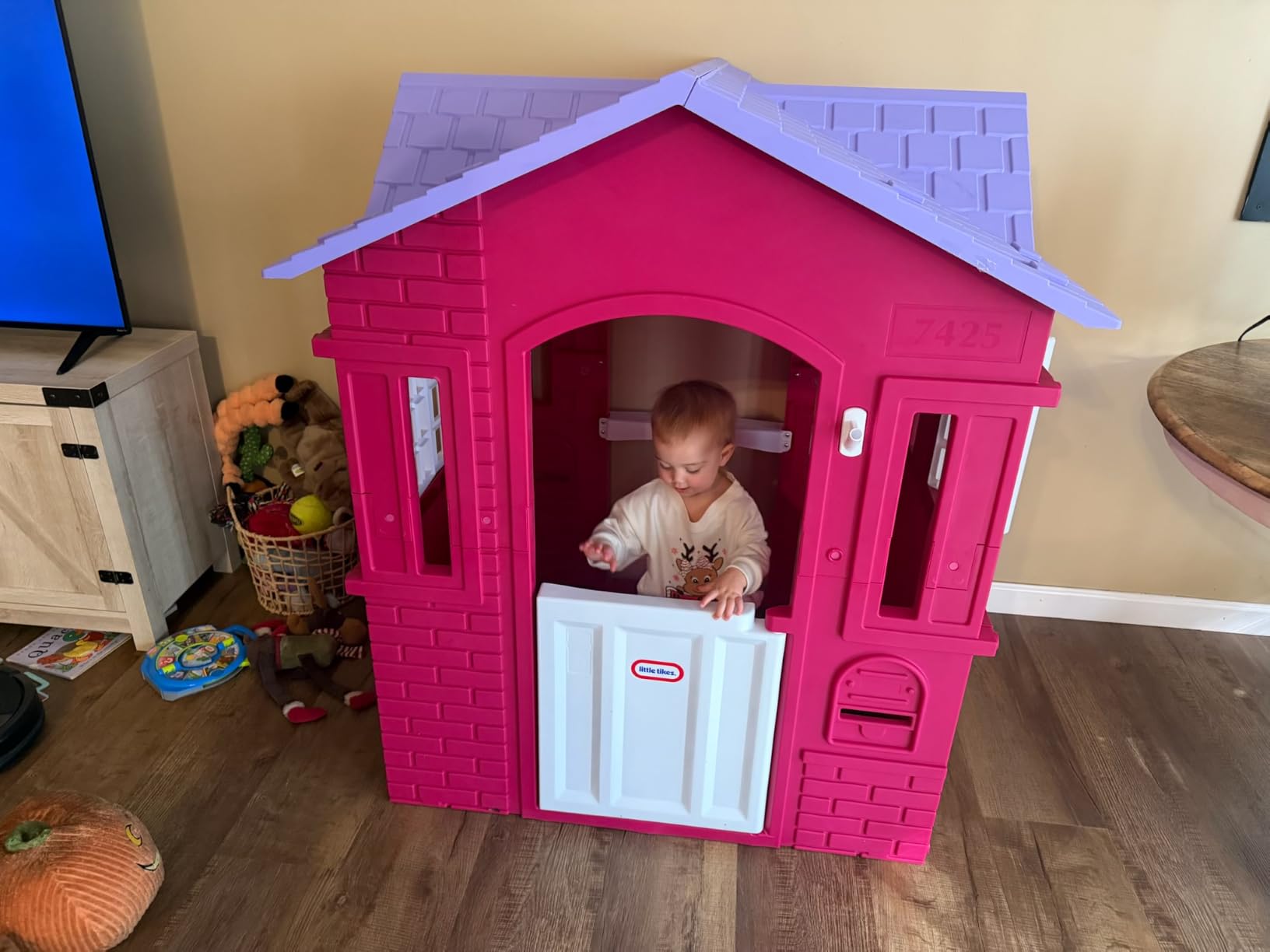 Little Tikes Cape Cottage Playhouse with Working Door, Windows, and Shutters - Tan, Toddlers Ages 2+ Years customer photo 2