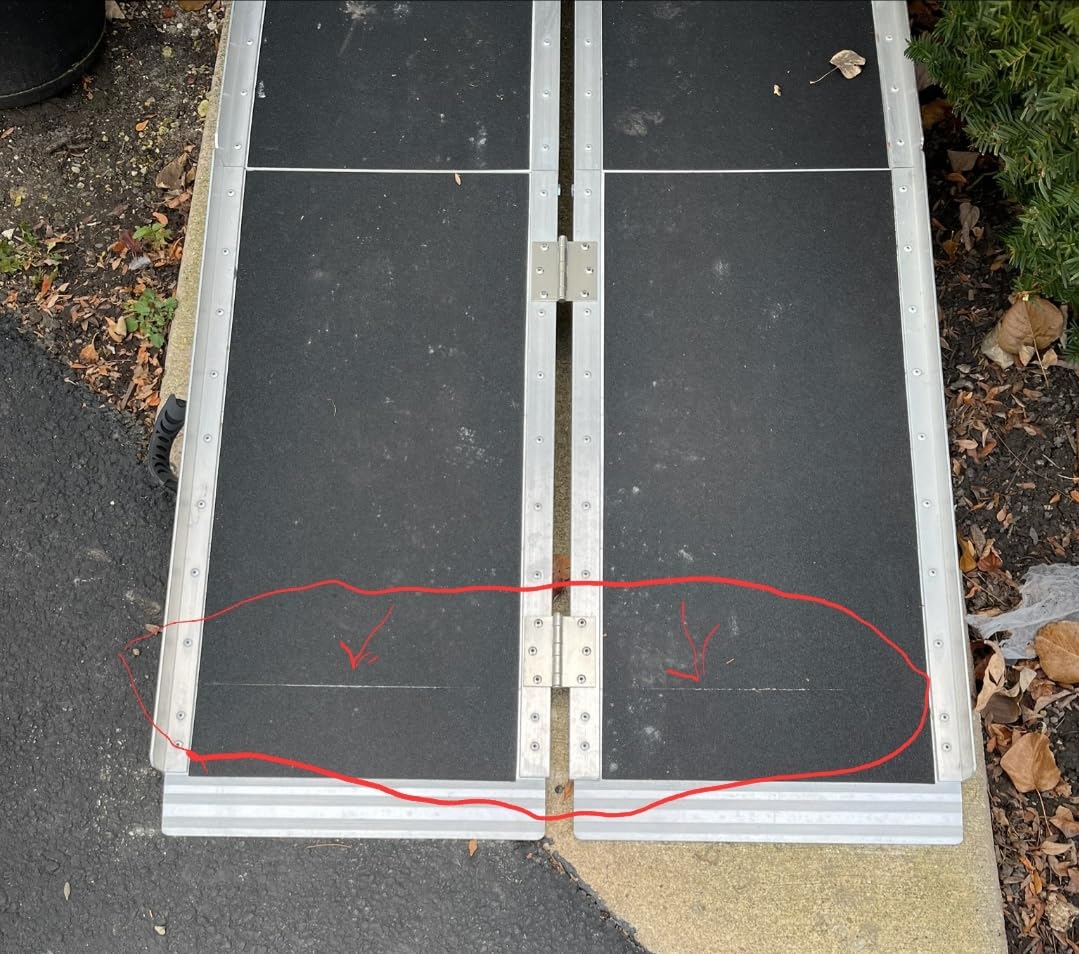 4FT Portable Wheelchair Ramp for Home Steps, Threshold Ramps for Doorways | 800 Lbs Capacity, Non-Slip Surface, Aluminum, Folding, with Handle, for Entry Curbs, for Mobility Scooters Power Wheelchair customer photo 1