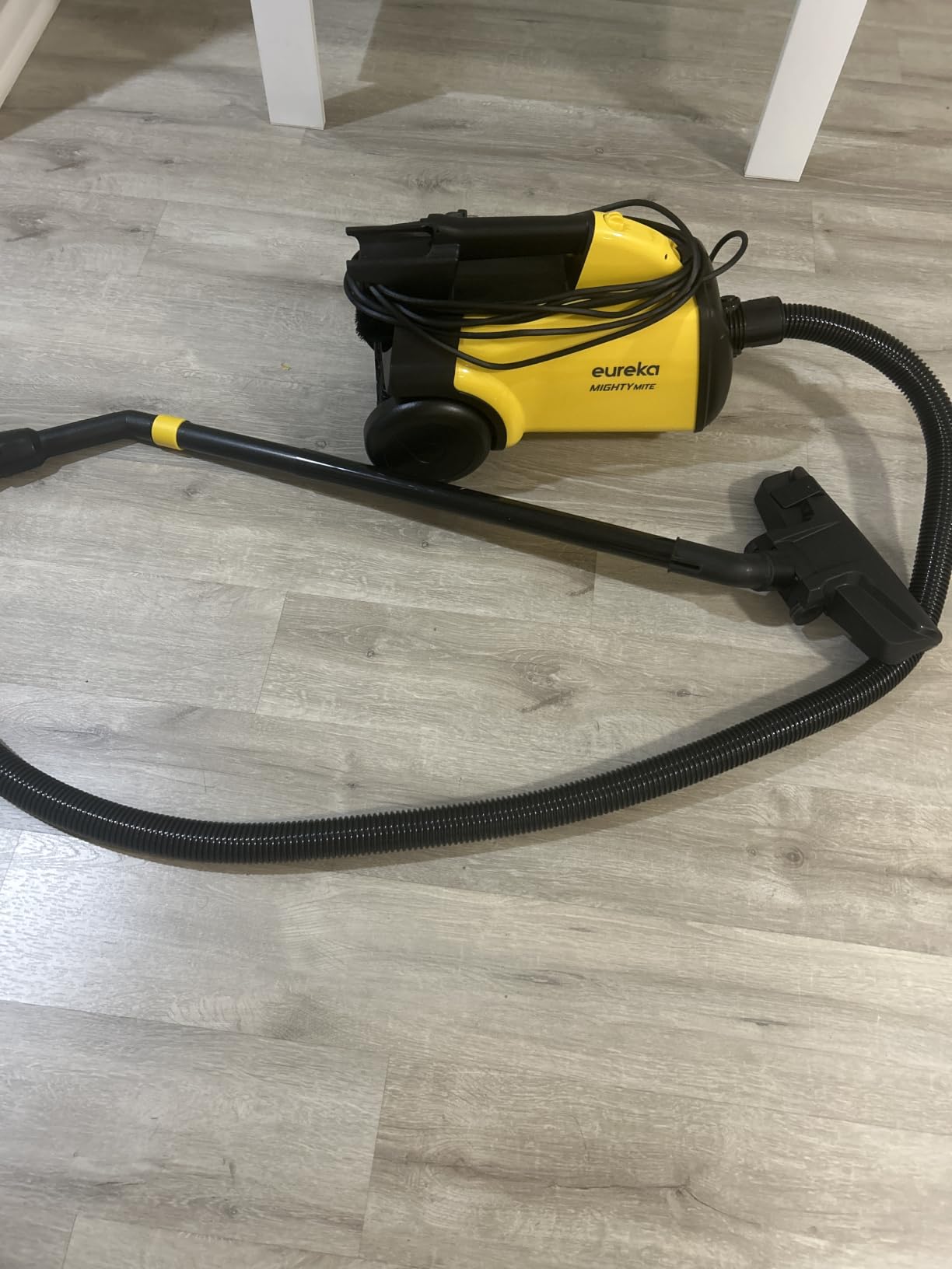 Eureka 3670M Canister Cleaner, Lightweight Powerful Vacuum for Carpets and Hard Floors, w/ 5 bags, Yellow customer photo 1