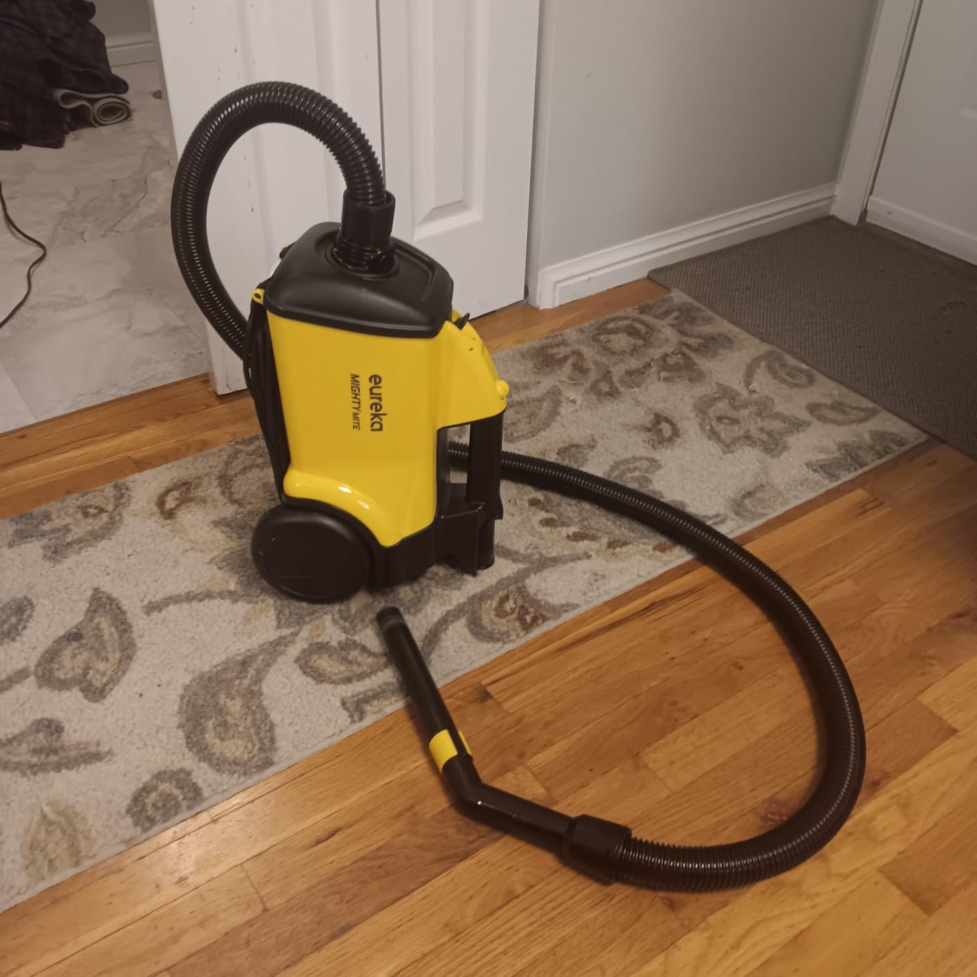 Eureka 3670M Canister Cleaner, Lightweight Powerful Vacuum for Carpets and Hard Floors, w/ 5 bags, Yellow customer photo 2