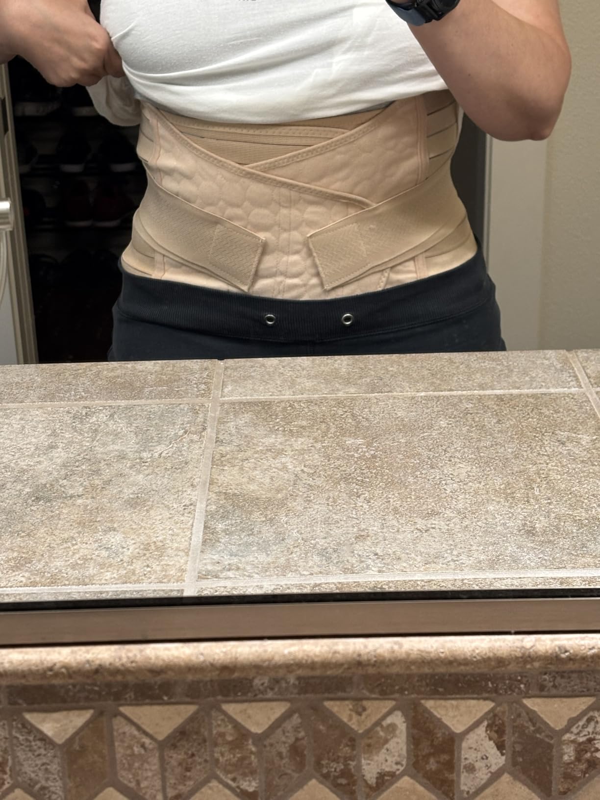 3 in 1 Postpartum Belly Wrap Recovery Band Belt Abdominal Binder | Postpartum Belly Band, Belly Binder Post Partum, Post Surgery Pregnancy Belly Support Band Recovery Belly/waist/pelvis (L) customer photo 1