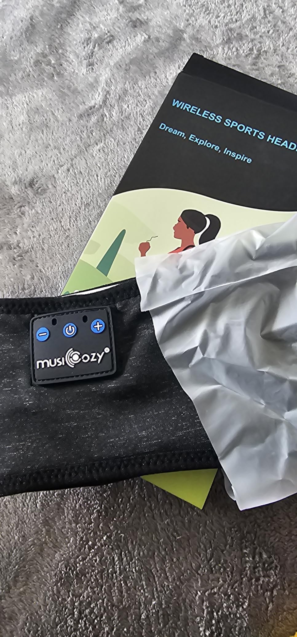 MUSICOZY Bluetooth 5.4 Sleep Headphones Headband Sports Wireless Audio | Earbuds 2 in 1 Design with Breathable Stretch Fabric, HD Stereo Sound Speakers for Workout Yoga Running, Nighttime Sleep Use customer photo 2