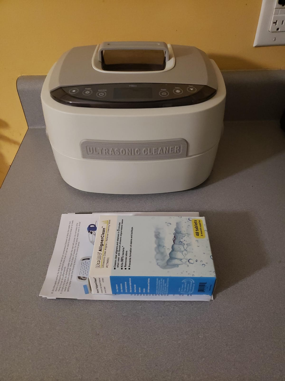 iSonic Ultrasonic CPAP Deep Cleaner (Small) P4821-CPAP, 2.6Qt/2.5L, 110V for North America, with SS. Weight Bracket, Cleaning Tablet, Beige customer photo 2