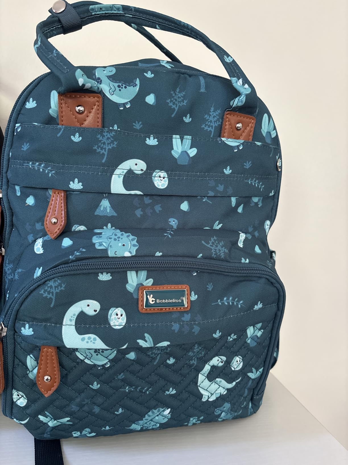 BabbleRoo Diaper Bag Backpack - Baby Essentials Travel Tote - Multi Function Water Resistant Diaper Bag with Changing Pad, Stroller Straps & Pacifier Case - Unisex, Black customer photo 2