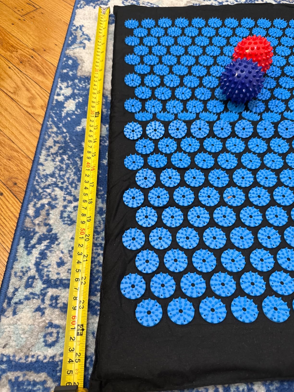 Acupressure Mat and Pillow Set for Lower Back Pain Relief & Muscle Relaxation - Acupuncture Mattress + Spiky Ball Massage Set for Back, Neck & Sciatic Nerve Pain - Relieves Tension at Pressure Points customer photo 2