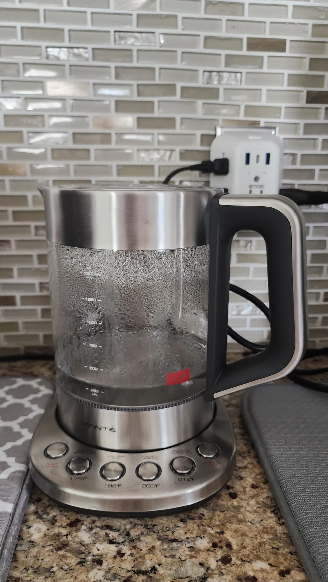 Viante Alba Electric Tea Kettle With Infuser, No Plastic, 1.5L customer photo 2