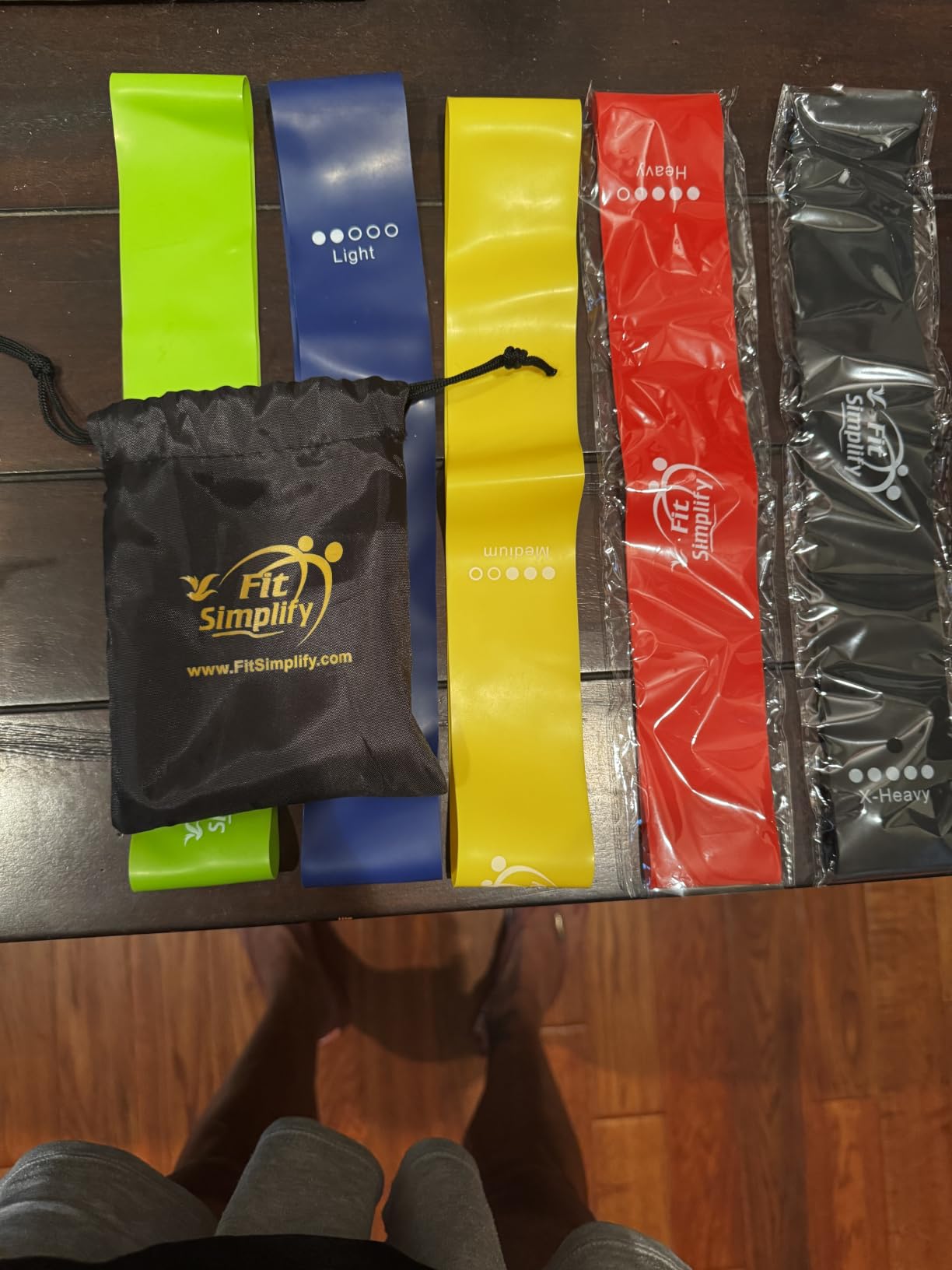 Fit Simplify Resistance Loop Exercise Bands with Instruction Guide and Carry Bag, Set of 5 customer photo 1