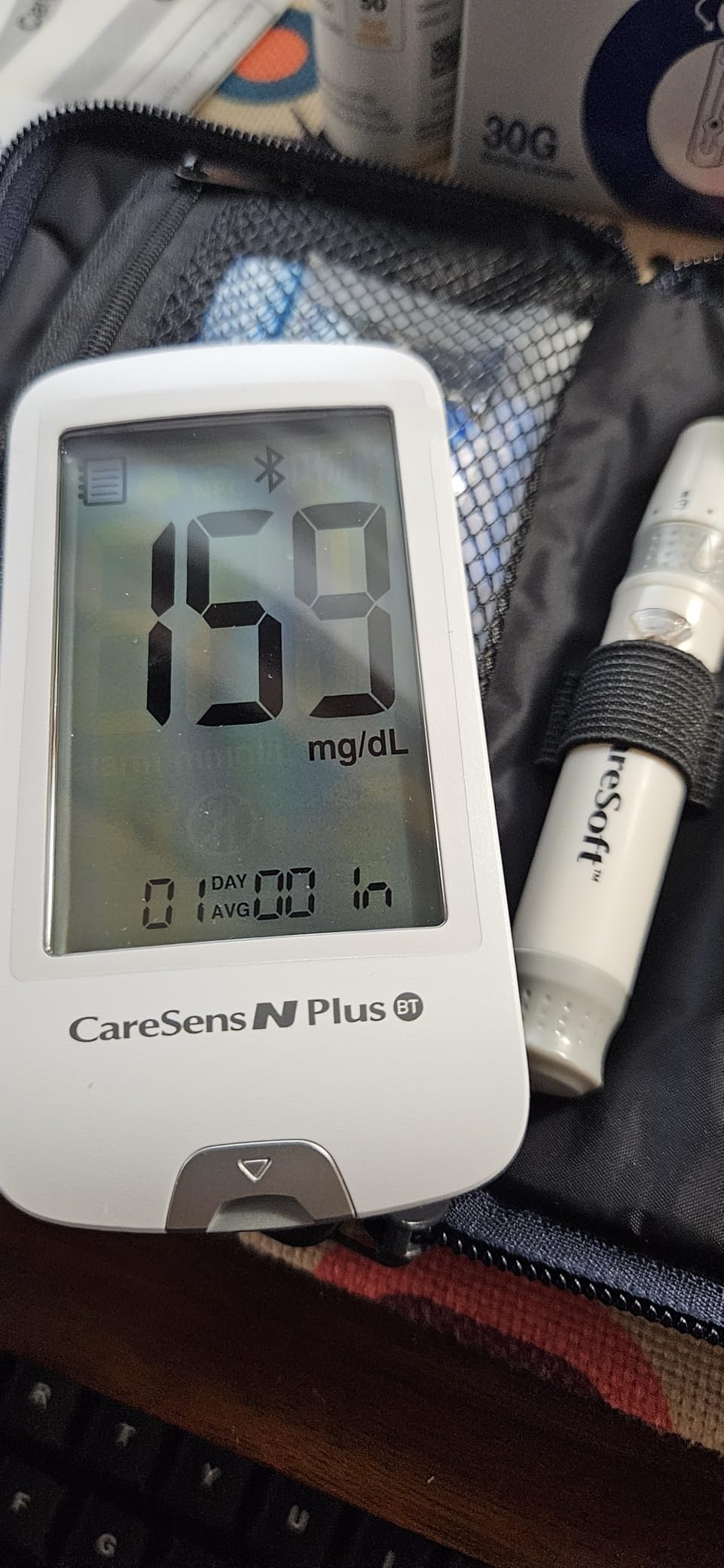 CareSens N Plus Bluetooth Blood Glucose Monitor Kit with 100 Blood Sugar Test Strips, 100 Lancets, 1 Blood Glucose Meter, 1 Lancing Device, Travel Case for Diabetes Testing Kit (Auto-Coding Glucometer kit with 1 Control Solution) for Personal Use customer photo 2