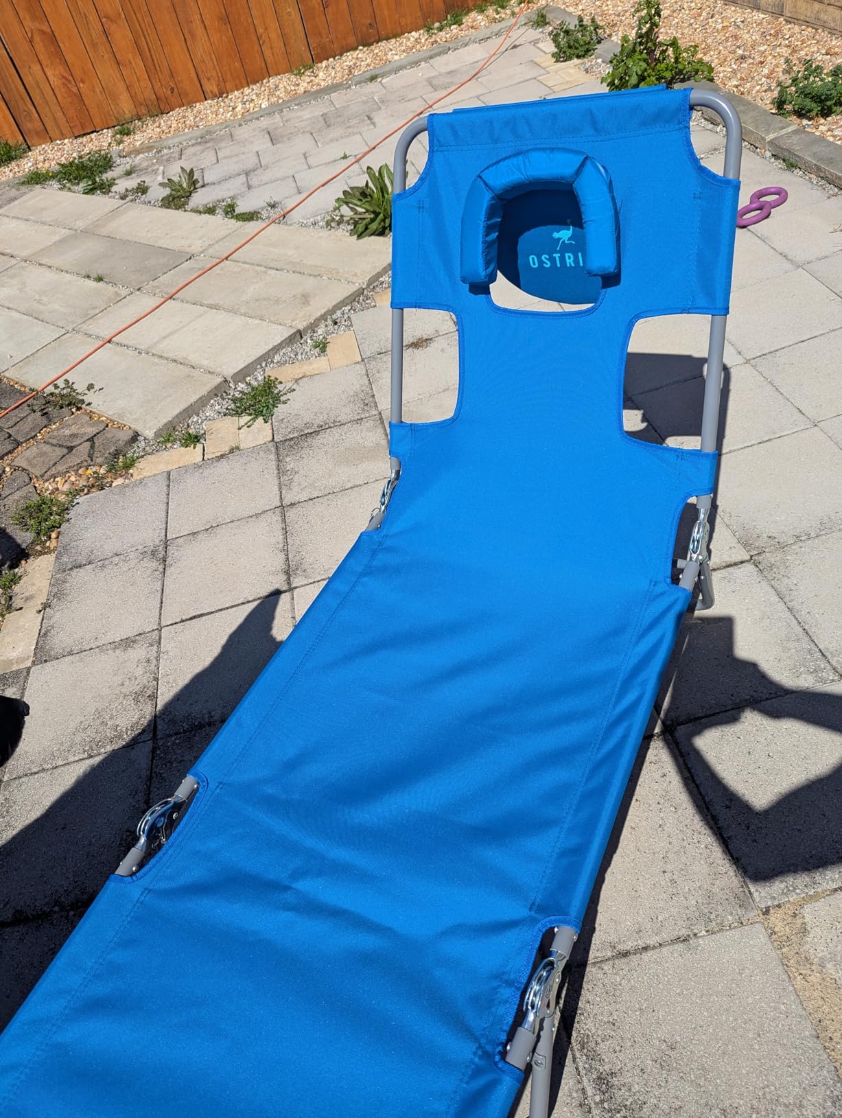 Ostrich The Original Chaise Lounge 72 x 22 Inch Portable Reclining Lounger | Outdoor Patio, Beach, Lawn, Camping, or Pool Tanning Chair, Teal customer photo 2
