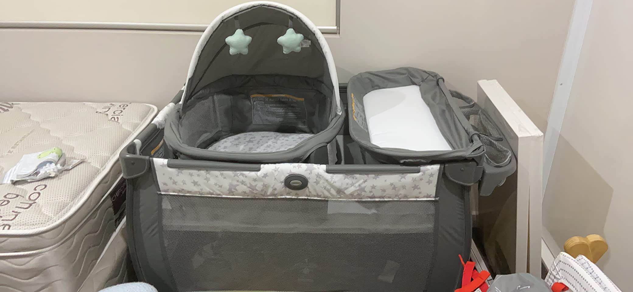 Graco Pack n Play Dome LX Playard with Baby Bassinet, Lightweight Portable Crib, Redmond customer photo 1