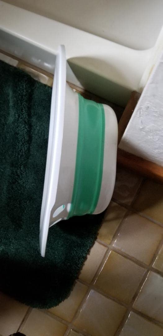 RUGUO Sitz Bath for Toilet Seat - Yoni Steam Seat - Sitz Bath for Hemorrhoids and Postpartum Care - Portable Bidet BPA Free - Foldable Basin for Epsom Salt Soak - Green customer photo 2