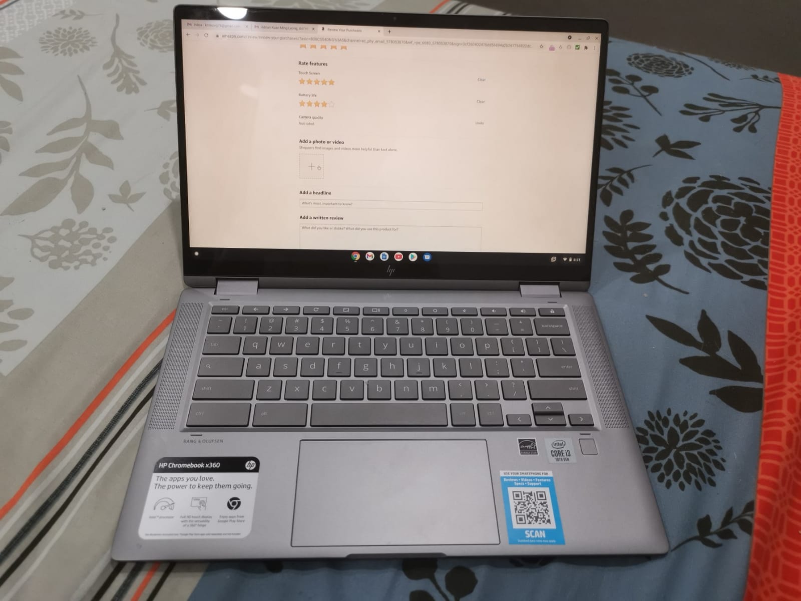HP Chromebook, 2-in-1, 14C-CA0053DX, i3-10110U, 8GB, 64GB, S customer photo 2