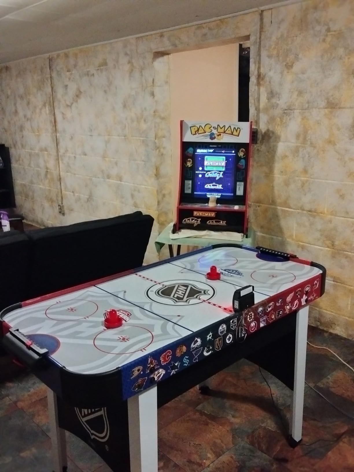 EastPoint Air Hockey Table, Rush, for Adults, Game Room, LED Scoring, 48 | Home Arcade Game, Automatic LED Scoring, Official-Size Play, Stadium Sounds, Game Tables for Adults customer photo 1