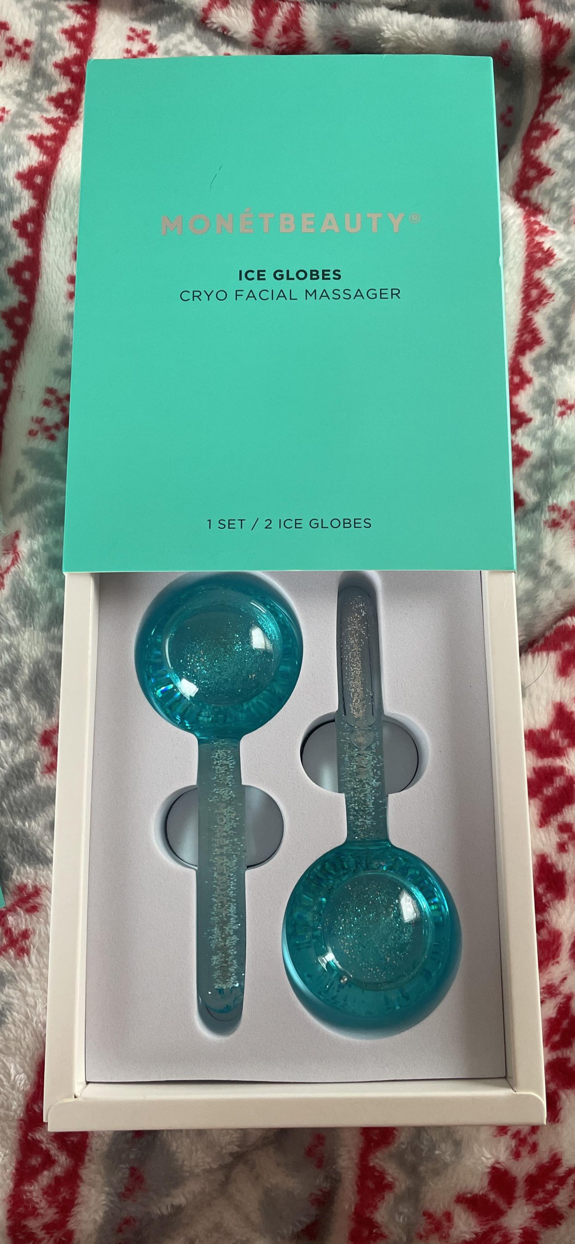 Tighten Skin, Depuff & Sinus Relief - Ice Globes for Face, Freezer Safe Facial Globes for Daily Beauty Routines, Face Roller to Enhance Circulation and Complexion - Blue customer photo 1