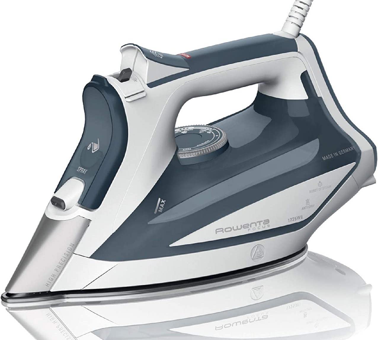 Rowenta Focus Excel Steam Iron for Clothes, Anti-Drip Protection, Iron Steamer for Clothes, 1725 Watts, DW5280, Grey customer photo 1