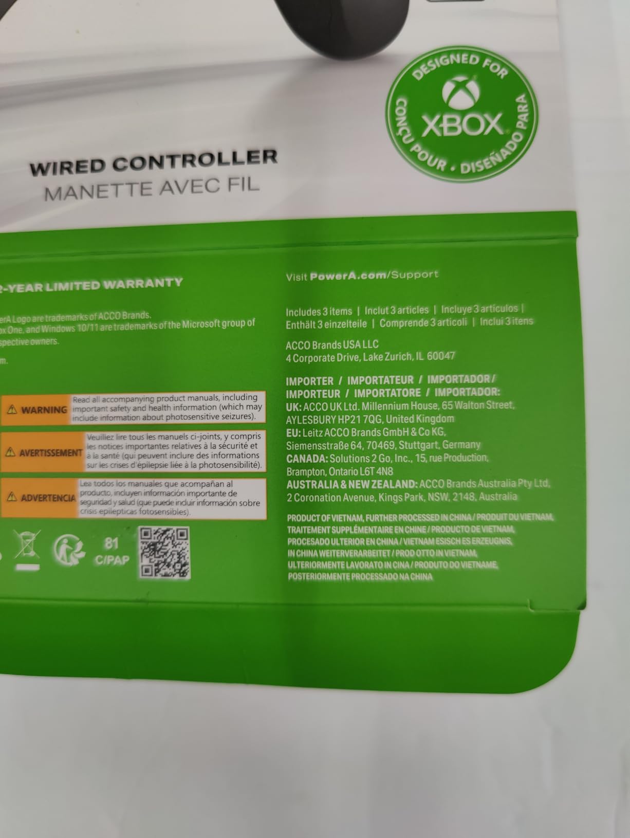 PowerA Wired Controller for Xbox Series X|S - Black, gamepad, wired video game controller, gaming controller, works with Xbox One and Windows 10/11 customer photo 1
