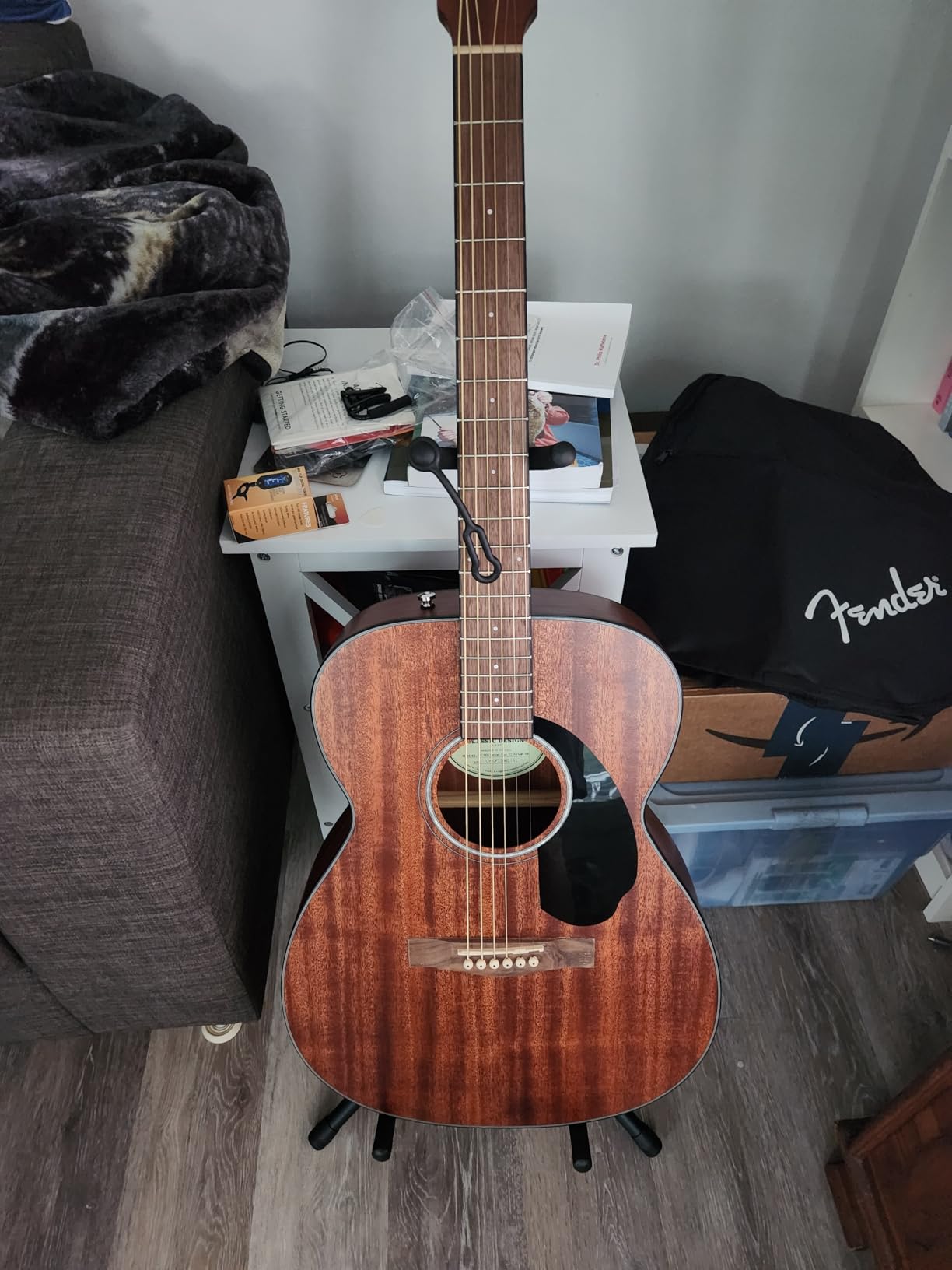Fender CC-60S Solid Top Concert Acoustic Guitar - All Mahogany Bundle with Gig Bag, Tuner, Strap, Strings, Picks, and Austin Bazaar Instructional DVD customer photo 1