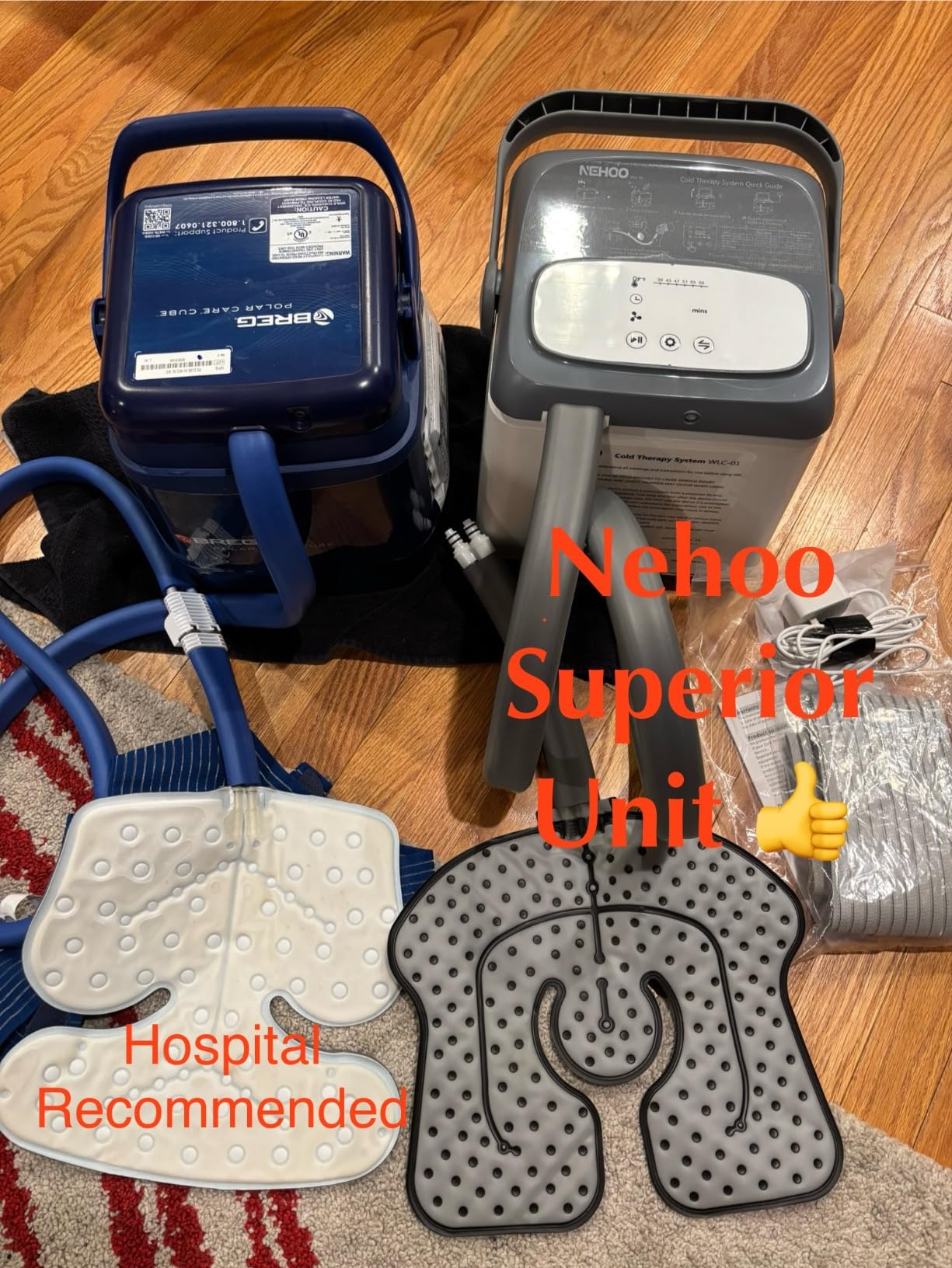 NEHOO Cold Therapy Ice Machine, Pain Relief for Post-Surgery Recovery, Programmable Compression Cryotherapy, Universal Pad for Knee, Shoulder, Ankle, Hip and Elbow, Including 4 Adjustable Straps customer photo 1