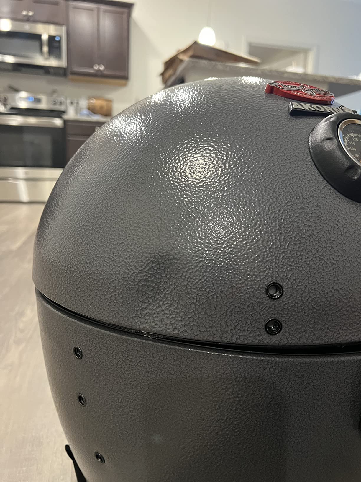 Char-Griller AKORN Jr. Portable Kamado Charcoal Grill and Smoker with Cast Iron Grates and Locking Lid with 155 Cooking Square Inches in Ash, Model E86714 customer photo 1