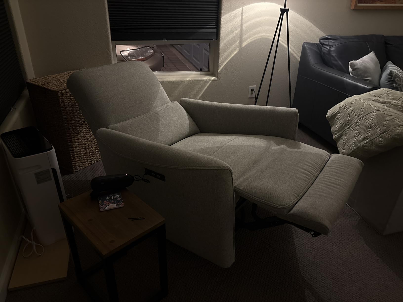 CHITA Power Recliner Chair, Swivel Nursery Glider, Medium, Cream | FSC Certified Upholstery Rocking Chair, Lumbar Support, Faux Leather Reclining Chair for Living Room / Nursery customer photo 2