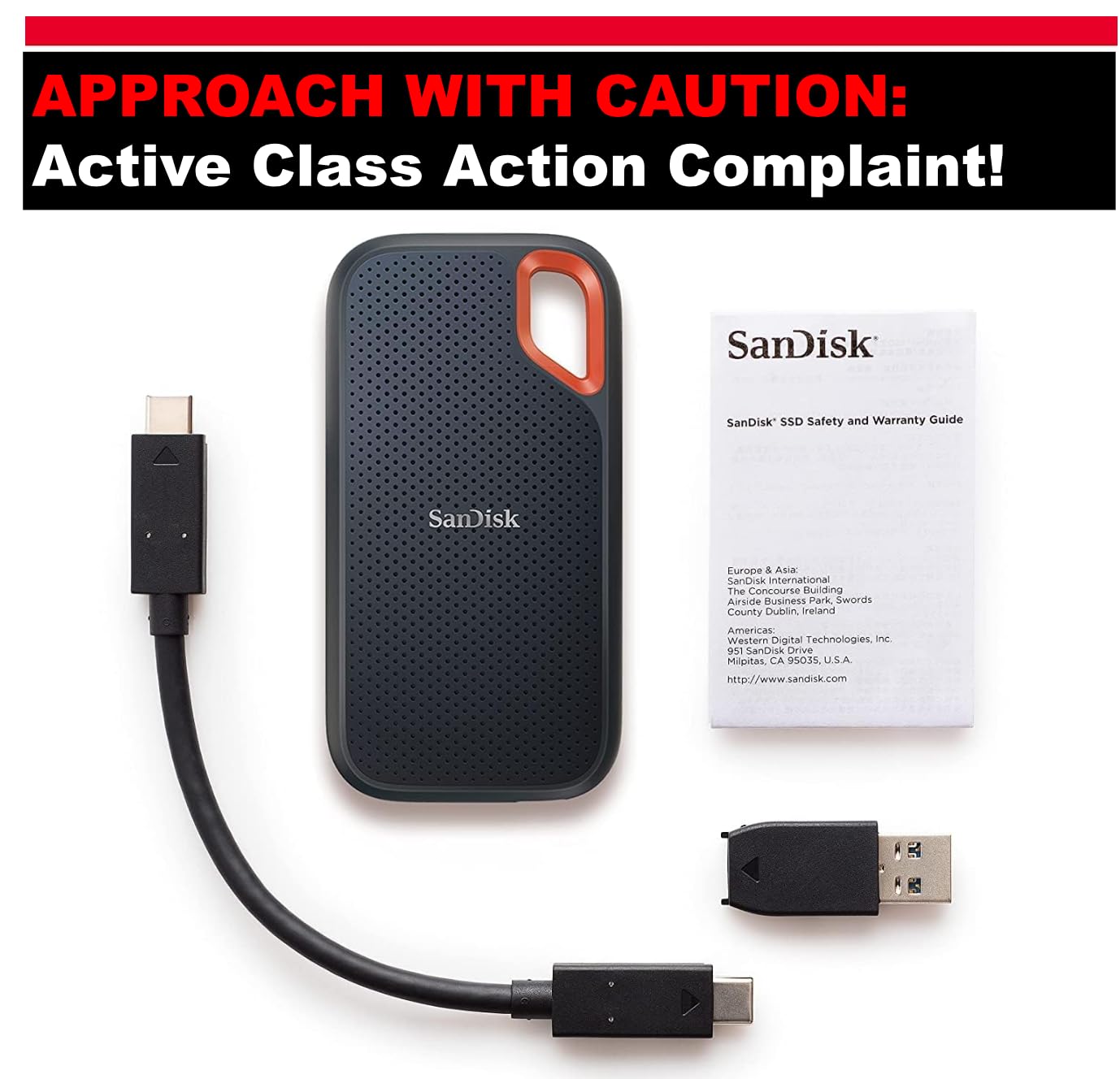 SanDisk 2TB Extreme Portable SSD, Up to 1050MB/s Read Speeds, IP65 Water & Dust Resistance, 256-bit AES Encryption, USB-C 3.2 Gen 2 customer photo 2