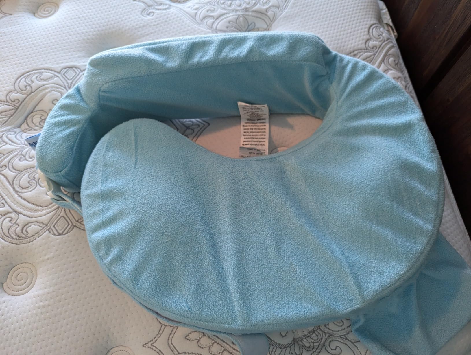 My Brest Friend Nursing Pillow - Deluxe - Enhanced Comfort w/ Slipcover - Ergonomic Breastfeeding Pillow For Ultimate Support For Mom & Baby - Adjustable Pillow W/ Handy Side Pocket, Soft Rose customer photo 1