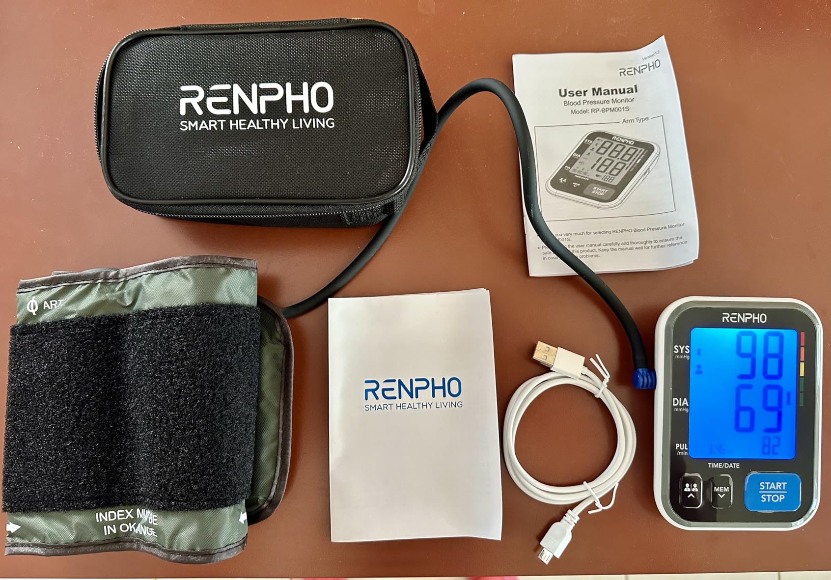 RENPHO Smart Blood Pressure Monitor, Wide Cuff, Data Storage, Bluetooth | BP Machine with Wide Range Cuff for Large Size for All Arm Sizes, Multi-User, Family Supplies, Home Use, FSA Eligible HSA customer photo 1