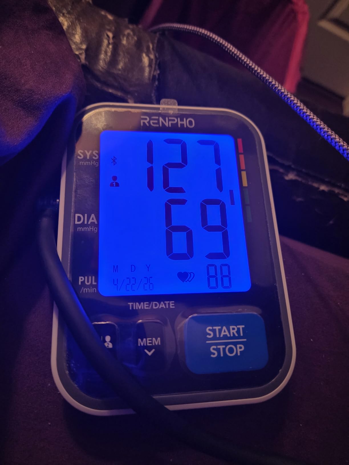 RENPHO Smart Blood Pressure Monitor, Wide Cuff, Data Storage, Bluetooth | BP Machine with Wide Range Cuff for Large Size for All Arm Sizes, Multi-User, Family Supplies, Home Use, FSA Eligible HSA customer photo 2
