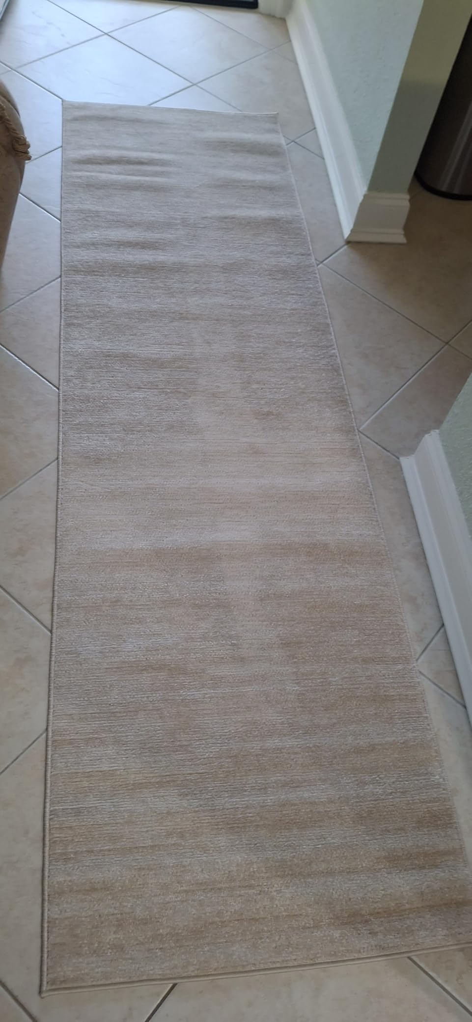 Nourison Home Essentials Indoor Outdoor Area Rug, Ivory Beige, 8' x 10' | 100% polypropylene; low pile, low-shedding, heavy-traffic ready; hose-clean, air-dry; patio, deck, living room, bedroom customer photo 2