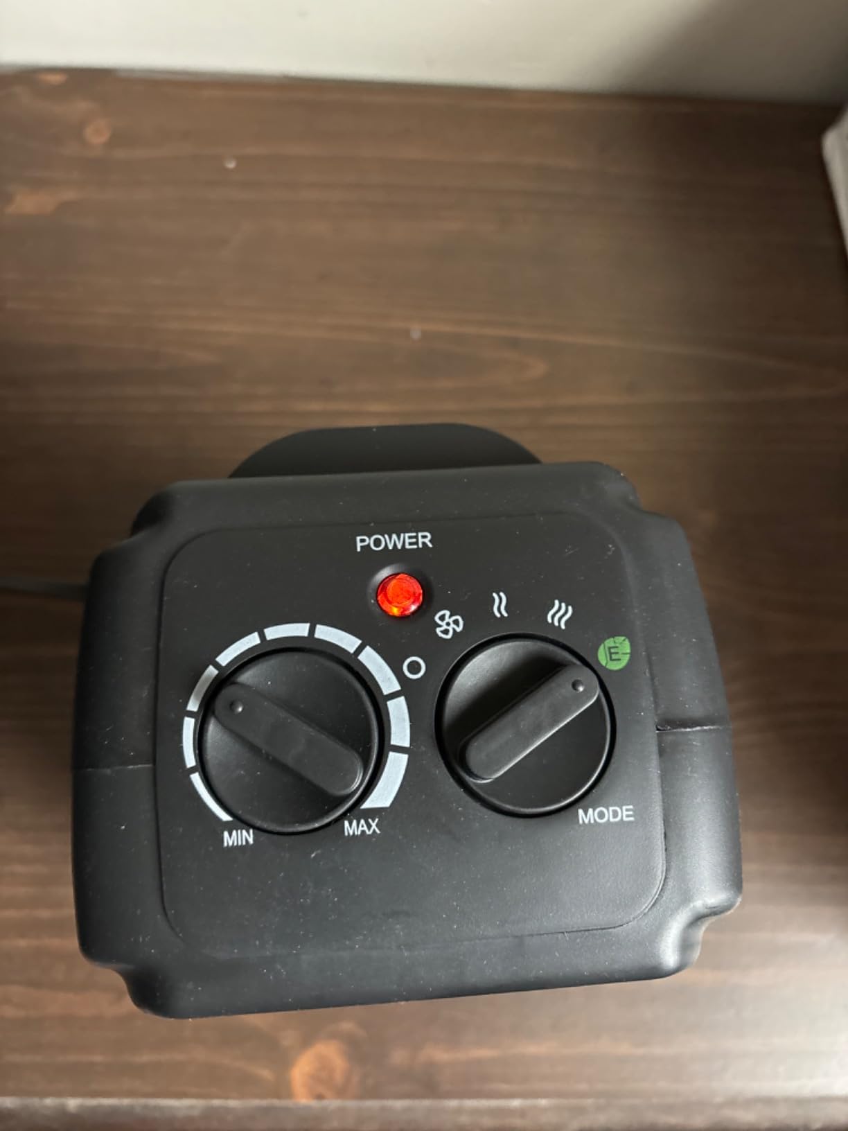 Comfort Zone CZ442E Personal Energy Save Ceramic Heater - 1500W Portable with Adjustable Thermostat, Tip-Over Switch & Overheat Protection, Black | 2 heat settings and a fan-forced heating element deliver efficient, localized warmth for small rooms or personal use. customer photo 2
