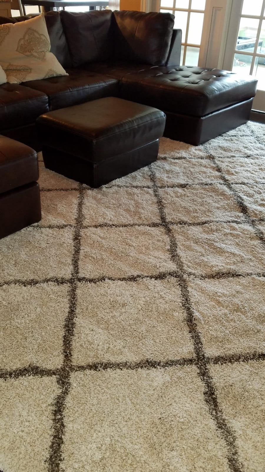 SAFAVIEH Area Rug 8x10 - Hudson Shag Collection - Large - Distressed Grey & Ivory, Trellis Pattern, Non-Shedding & Easy Cleaning, Thick Pile, Ideal for Living Room, Bedroom, Dining Space customer photo 2