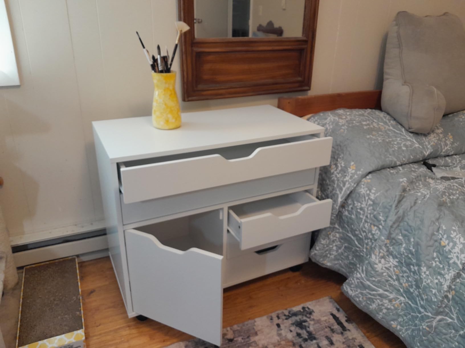 Winsome Halifax Mobile Storage Cabinet with 1 Door & 5 Drawers, White | Stylish & Functional Home Storage Cabinet for Filing, Kitchen Organization, Moveable Furniture for Office, Dorms, Apartments customer photo 1