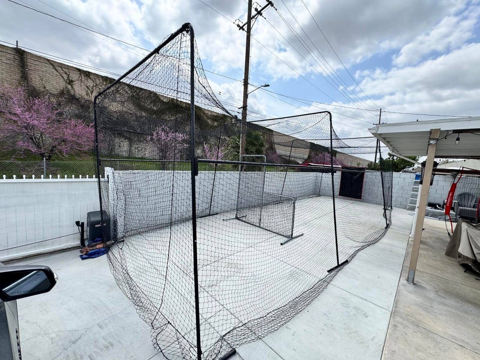ANYTHING SPORTS 40 Foot Collapsable Batting Cage, Perfect Baseball Batting Cage, Softball Batting Cage, Complete Package with Frame and Netting. Freestanding Portable Batting Cage for Backyard customer photo 2