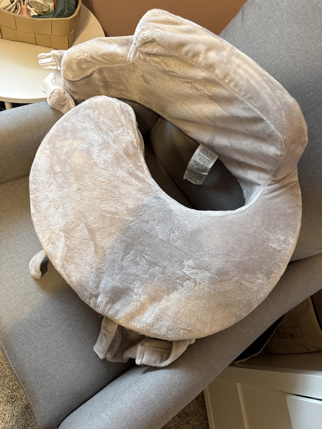 My Brest Friend Super Deluxe Nursing Pillow - Enhanced Comfort & Ergonomic Breastfeeding Pillow for Ultimate Support For Mom & Baby - Adjustable and with Handy Side Pocket, Platinum customer photo 1